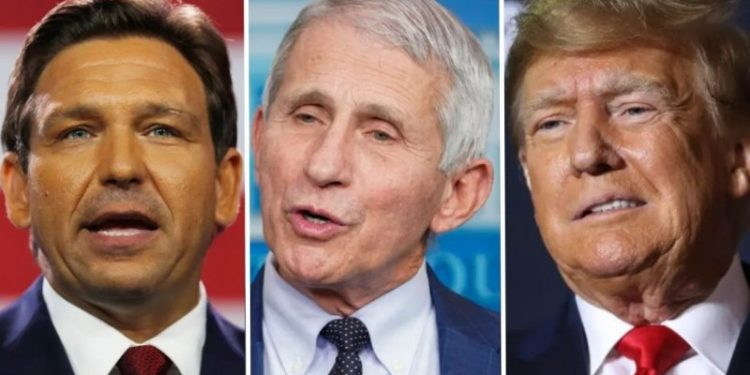 Trump, DeSantis camps trade blows over AI-generated images of ex-president hugging Fauci