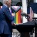 Trans activists flaunt bare breasts at White House Pride Month event