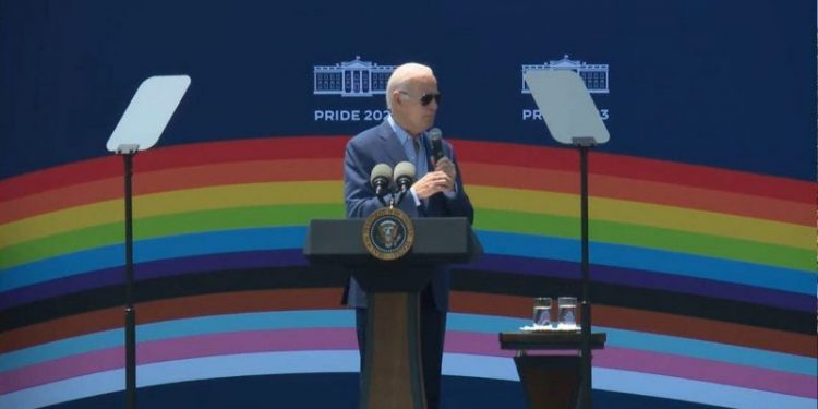 Biden lauds pride event-goers as most courageous he’s seen recently, days after military address