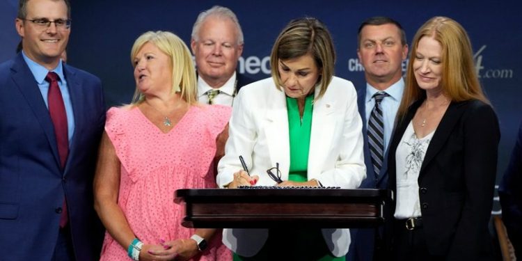 Iowa Gov. Kim Reynolds plans to appeal block on state’s new abortion law