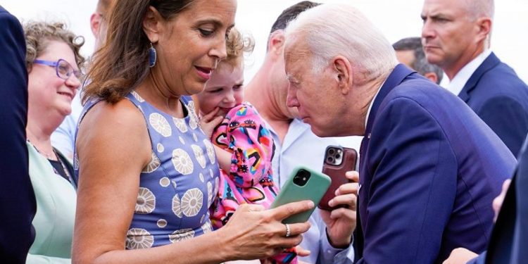 Biden’s nibbles on young girl just his latest weird interaction with other people’s kids