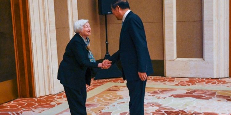 Janet Yellen awkwardly bows to CCP official during Beijing trip: ‘Optics the Chinese love’