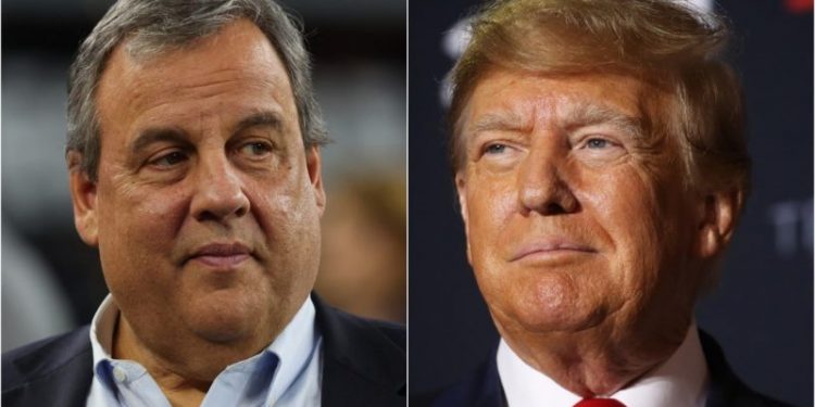 Trump mockery of Christie’s weight takes a turn after audience member chimes in: ‘Don’t call him a fat pig’