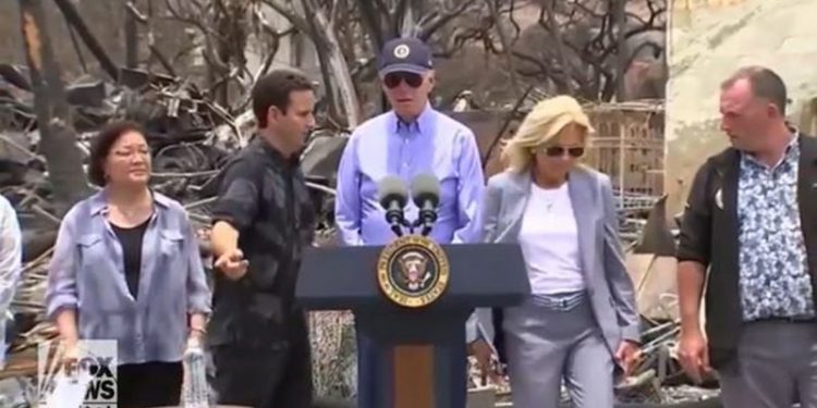 WATCH: Hawaii Democrat tries to get Biden to drink water in awkward moment