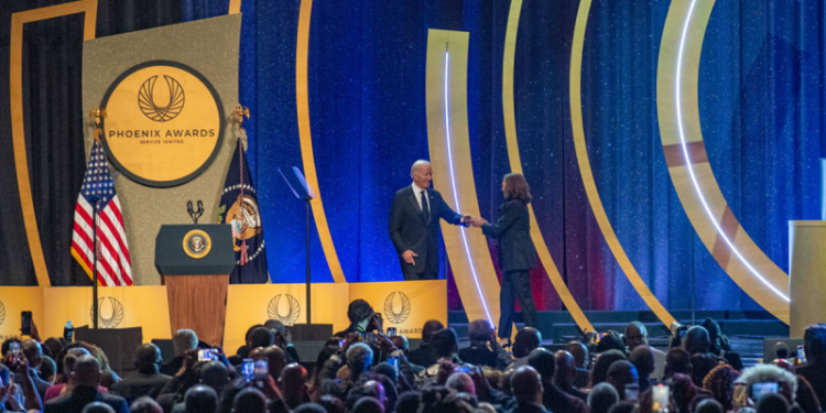 Biden blames GOP for potential government shutdown, political division; praises Harris as ‘freedom’ fighter