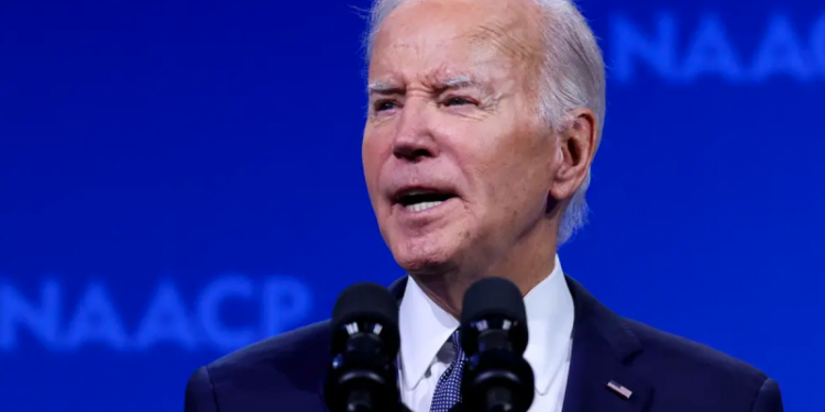 Biden calls to ‘lower the temperature’ then bashes Trump in NAACP speech