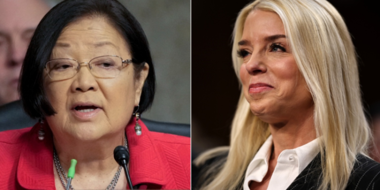 Bondi claps back at Hirono amid questions about political prosecutions: ‘Refused to meet with me’