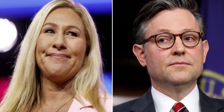 Rep. Marjorie Taylor Greene to vote for Johnson after seeking to oust him from speakership last year