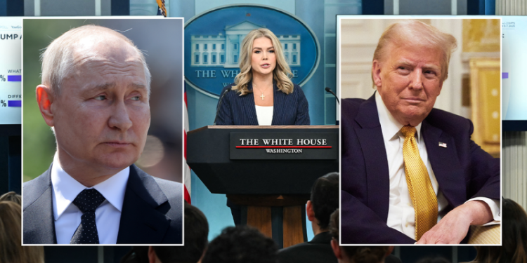 Putin viewed as ‘great competitor’ but still a US ‘adversary’ as Ukraine negotiations loom, Leavitt says