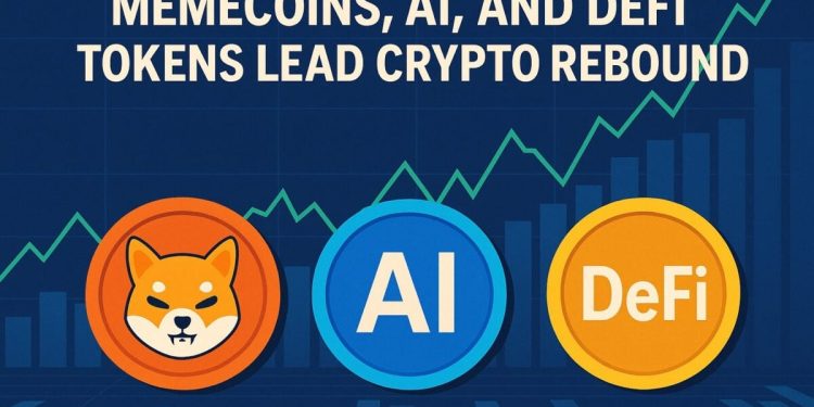 Memecoins, AI, and DeFi Tokens Lead Crypto Rebound