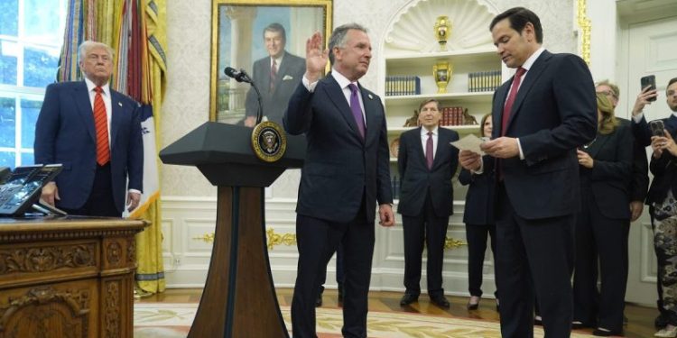 Trump expresses ‘absolute confidence’ as Steve Witkoff is sworn in as special Middle East envoy