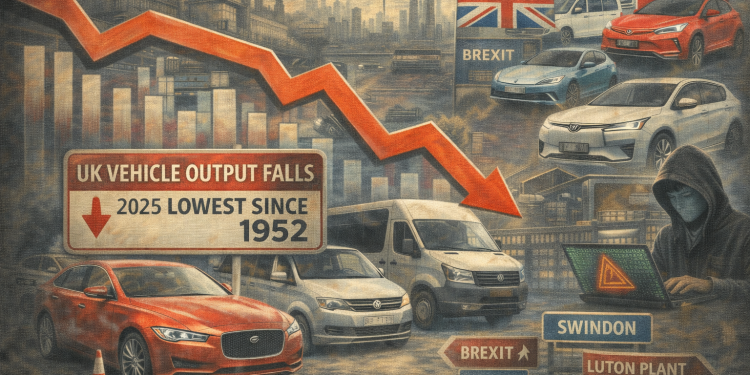 UK vehicle output hits lowest level since 1952 as industry pins hope on EV