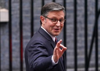 House Speaker Mike Johnson tells British Parliament he came to ‘calm the waters’
